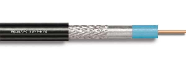 Reçber RG11 U/4 PHY-PE Cu/Al Köpüklü Kılıflı Kablo 100 Metre