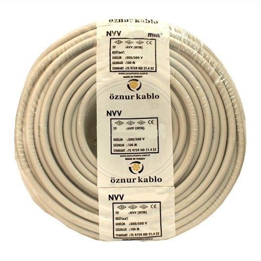 Öznur 4x10 mm NYM (NVV) Antigron Enerji Kablosu 1 Metre