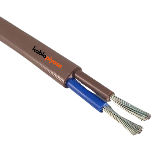 2x0,75 mm2 Kalaylı Yassı Marine Tekne Yat Kablosu 100 Metre