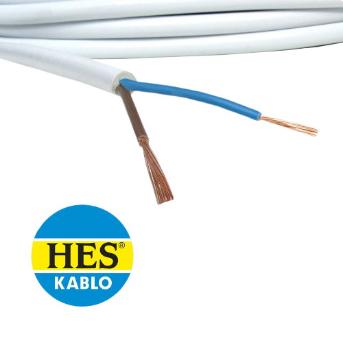 Hes H05VV-F 2x1,5 mm NYMHY TTR Enerji Kablosu 100 Metre
