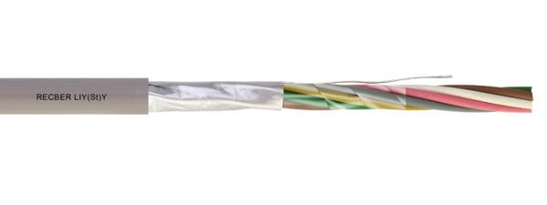 Reçber 12x0,75 LIY(ST)Y Sinyal ve Kontrol Kablosu 100 Metre