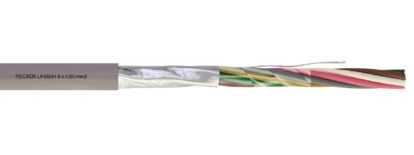 Reçber 6x0,50+0,22 LIH(ST)H Sinyal ve Kontrol Kablosu Halogen Free 100 Metre